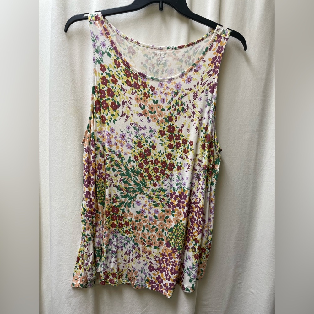 Maurices Multicolor Floral Tank and Cardigan 2 Piece Set - Picture 2 of 10